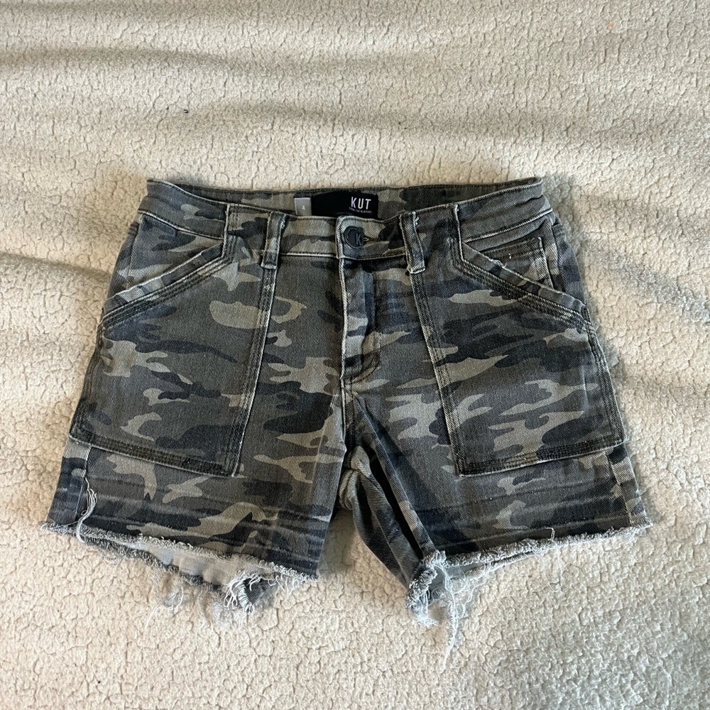 Kut from the Kloth Camo Jean Shorts